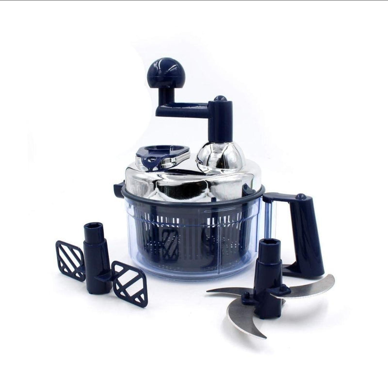 Multicolor Manual Food Chopper - 1 Pc Compact Kitchen Tool for Easy Food Preparation