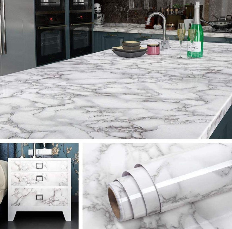 Self-Adhesive Wall Marble Sheet - 1 Pc Design for Quick Home Decor