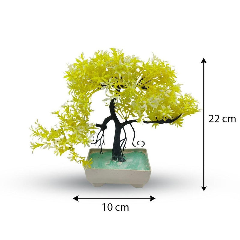 Artificial Yellow Bonsai Tree - 1 Pc