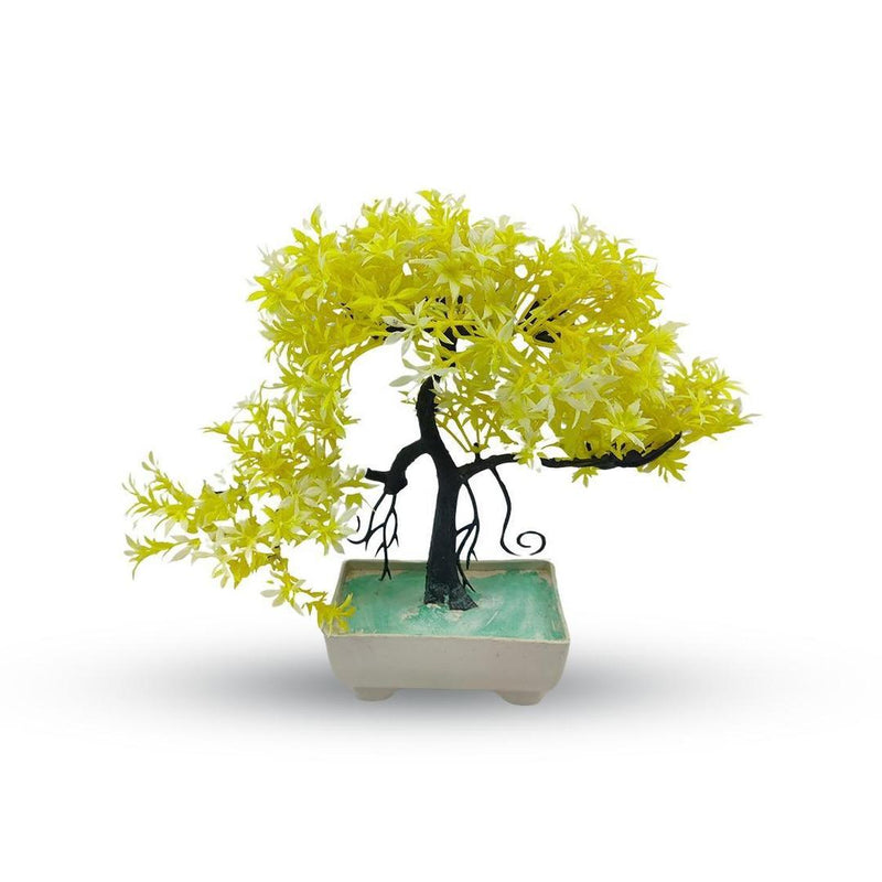 Artificial Yellow Bonsai Tree - 1 Pc