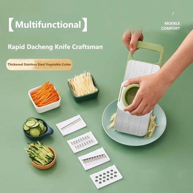 Compact Manual Food Chopper - 5 Pcs Kitchen Essential for Easy Meal Prep