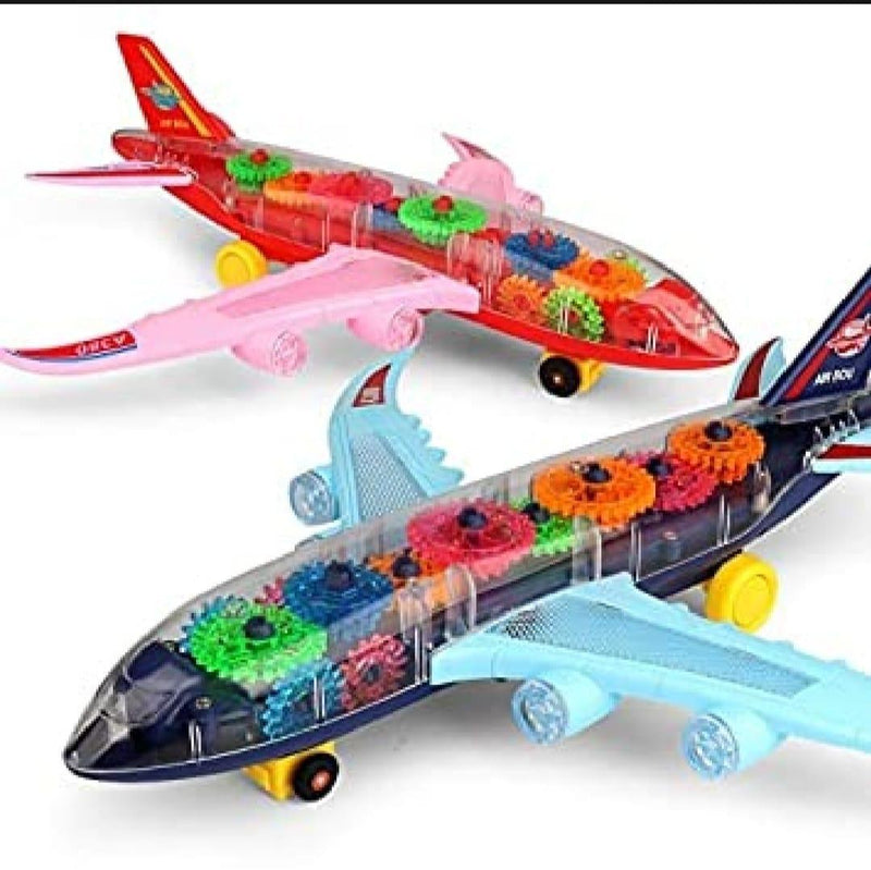 New Trending Transparent Gear plane with Light Mode and Music