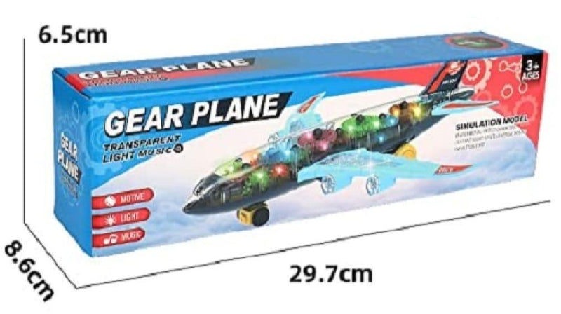 New Trending Transparent Gear plane with Light Mode and Music