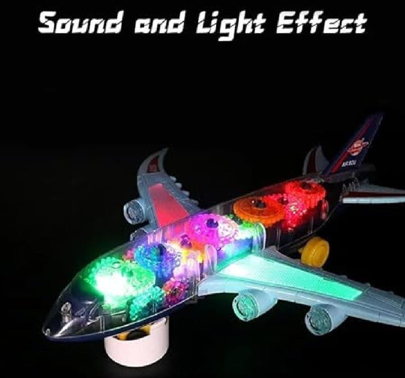 New Trending Transparent Gear plane with Light Mode and Music