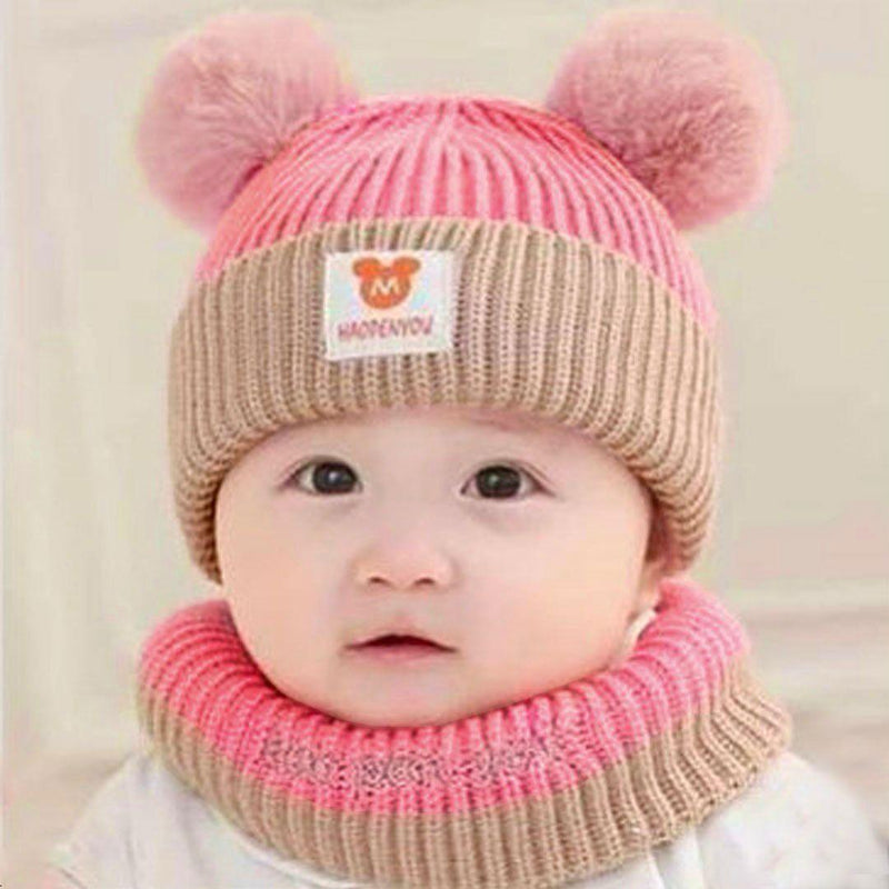 Beanie Wool Cap With Neck Warmer - 1 Pc