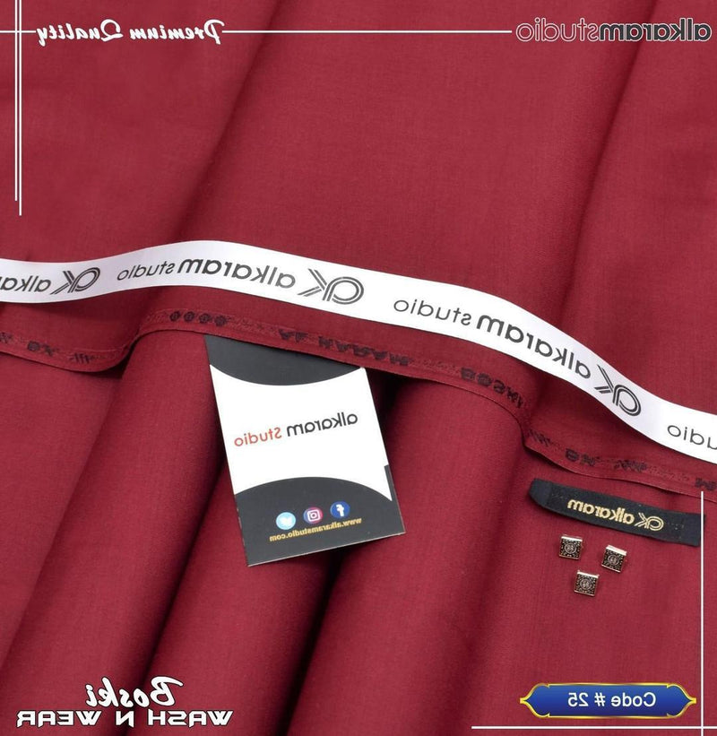 Men’s Unstitched Boski Plain Suit