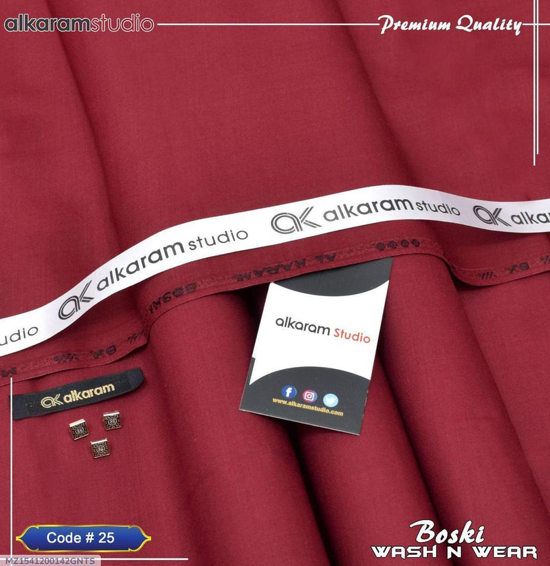 Men’s Unstitched Boski Plain Suit