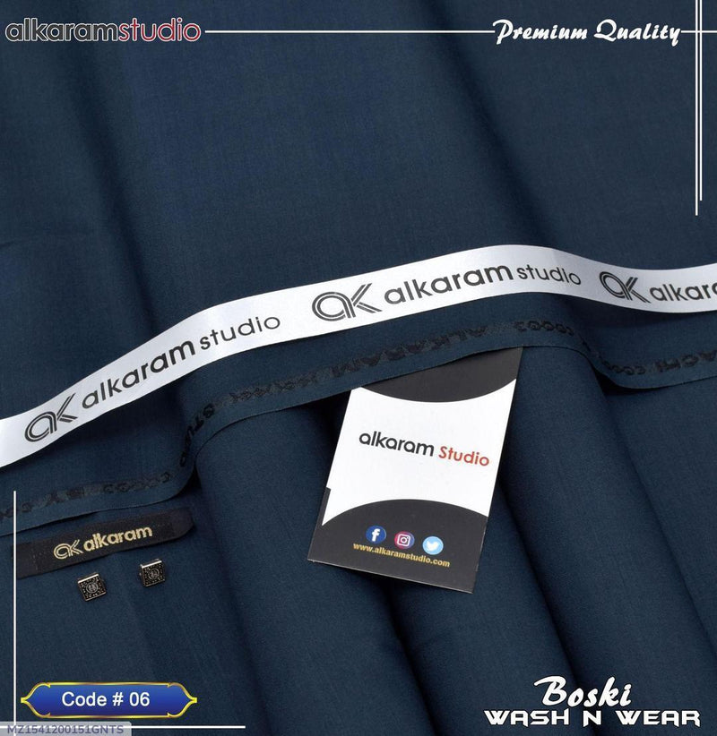 Men’s Unstitched Boski Plain Suit