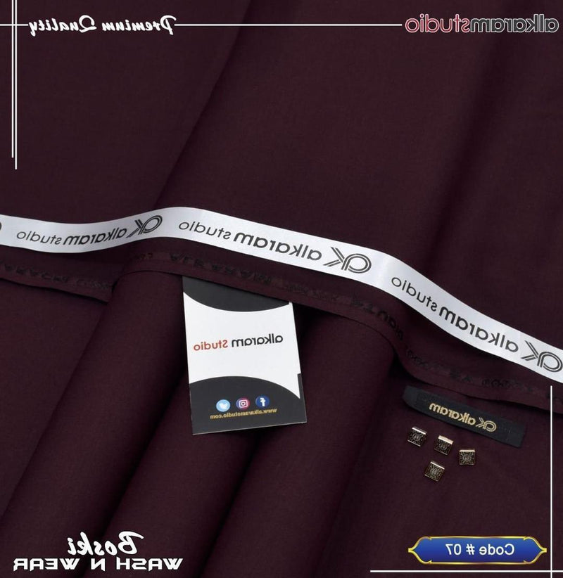 Men’s Unstitched Boski Plain Suit