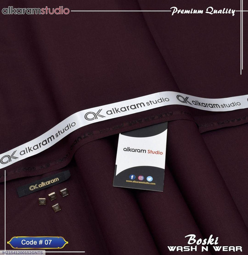 Men’s Unstitched Boski Plain Suit